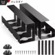Alogy Organizer kabli pod blat półka na kable listwe przewody blat biurko biurkowy aluminiowy uchwyt Alogy 40cm Czarny 2