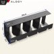 Alogy Organizer kabli pod blat półka na kable listwe przewody blat biurko biurkowy aluminiowy uchwyt Alogy 40cm Czarny 4