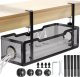 Alogy Organizer kabli pod blat półka na kable listwe przewody blat biurko biurkowy metalowy Alogy 34cm Czarny 1