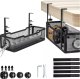 Alogy Organizer kabli pod blat półka na kable listwe przewody blat biurko biurkowy metalowy Alogy 34cm Czarny 14