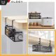 Alogy Organizer kabli pod blat półka na kable listwe przewody blat biurko biurkowy metalowy Alogy 34cm Czarny 1