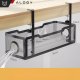 Alogy Organizer kabli pod blat półka na kable listwe przewody blat biurko biurkowy metalowy Alogy 34cm Czarny 3