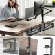 Alogy Organizer kabli pod blat półka na kable listwe przewody blat biurko biurkowy metalowy Alogy 34cm Czarny 7