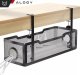 Alogy Organizer kabli pod blat półka na kable listwe przewody blat biurko biurkowy metalowy Alogy 34cm Czarny 8