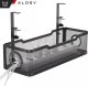 Alogy Organizer kabli pod blat półka na kable listwe przewody blat biurko biurkowy metalowy Alogy 34cm Czarny 9