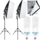 Zestaw studyjny Verk 2x 135w lampa światło soft box zestaw statyw domowe studio foto żarówka 2x 135w lampa światło soft box zestaw statyw domowe studio foto żarówka 1