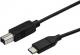 Kabel USB StarTech USB-C - USB-B 0.5 m Czarny (USB2CB50CM) 1