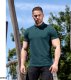 Ardon ARDONZIDYN - Męska koszulka polo z wstępnie pranej bawełny odporniejszej na blaknięcie kolorów materiał z silikonowym wykończeniem - brązowy 2XL 2
