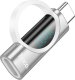 Adapter USB Hoco HOCO adapter Typ C (męski) do Typ C (żeński) z wyświetlaczem 2,4A 100W UA32 srebrny 1