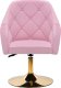 Activeshop 4Rico fotel obrotowy QS-BL14G aksamit różowe 2