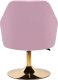Activeshop 4Rico fotel obrotowy QS-BL14G aksamit różowe 4