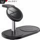 Ładowarka Alogy Ładowarka indukcyjna 3w1 do telefonu zegarka słuchawek  Alogy Qi Charger do Apple iPhone Watch AirPods Czarna 14