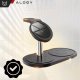 Ładowarka Alogy Ładowarka indukcyjna 3w1 do telefonu zegarka słuchawek  Alogy Qi Charger do Apple iPhone Watch AirPods Czarna 9