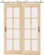 vidaXL vidaXL System do mocowania drzwi przesuwnych, 183 cm, stal, srebrny 1