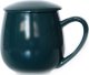 Cup&You Kubek z zaparzaczem i pokrywką ciemnozielony - idealny zestaw do przygotowania herbaty, perfekcyjny podarunek prezent dla mamy, taty, babci, dziadka 1