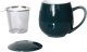 Cup&You Kubek z zaparzaczem i pokrywką ciemnozielony - idealny zestaw do przygotowania herbaty, perfekcyjny podarunek prezent dla mamy, taty, babci, dziadka 2