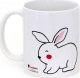 Cup&You Kubek Funny Bunny - kolorowy kubek 300ml na kawę i herbatę z uroczymi zajączkami - uniwersalny prezent, upominek na Wielkanoc 2