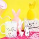 Cup&You Kubek Funny Bunny - kolorowy kubek 300ml na kawę i herbatę z uroczymi zajączkami - uniwersalny prezent, upominek na Wielkanoc 5