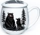 Cup&You Kubek z zaparzaczem i pokrywką miś i lis - idealny zestaw do przygotowania herbaty, perfekcyjny podarunek prezent dla mamy, taty, babci, dziadka 1