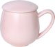 Cup&You Kubek z zaparzaczem i pokrywką różowy matowy - zestaw do przygotowania herbaty, perfekcyjny podarunek prezent dla mamy, taty, babci, dziadka 1