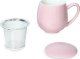 Cup&You Kubek z zaparzaczem i pokrywką różowy matowy - zestaw do przygotowania herbaty, perfekcyjny podarunek prezent dla mamy, taty, babci, dziadka 2