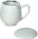 Cup&You Kubek z zaparzaczem i pokrywką szary matowy - idealny zestaw do przygotowania herbaty, perfekcyjny podarunek prezent dla mamy, taty, babci, dziadka 1