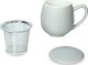 Cup&You Kubek z zaparzaczem i pokrywką szary matowy - idealny zestaw do przygotowania herbaty, perfekcyjny podarunek prezent dla mamy, taty, babci, dziadka 2