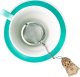 Cup&You Metalowy zaparzacz wykonany ze stali nierdzewnej do herbaty z drewnianą  zawieszką foką na łańcuszku, idealny w przygotowaniu ulubionej herbaty, poręczny, zgrabny, świetny podarunek dla fanatyków mo 2