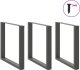 vidaXL Nogi do stolika kawowego, 3 szt., antracyt, 90x(72-73) cm, stal 3