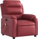 vidaXL Rozkładany fotel masujący, elektryczny, bordowy, sztuczna skóra 3