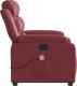 vidaXL Rozkładany fotel masujący, elektryczny, bordowy, sztuczna skóra 9