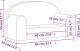vidaXL Sofa dla dzieci, 2-os. , kremowa, miękki plusz 7