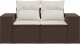 vidaXL Sofa ogrodowa z poduszkami, 2-osobowa, brązowa, polirattan 4