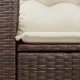 vidaXL Sofa ogrodowa z poduszkami, 2-osobowa, brązowa, polirattan 7