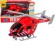 LeanToys Helikopter Ratunkowy Straż Pożarna Czerwony Dźwięk Światła Śmigła LEAN Toys 1