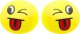 LeanToys Miękka Piłeczka Piłka Buźka Emoji Żółta 9cm LEAN TOYS 1