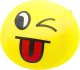 LeanToys Miękka Piłeczka Piłka Buźka Emoji Żółta 9cm LEAN TOYS 2