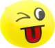 LeanToys Miękka Piłeczka Piłka Buźka Emoji Żółta 9cm LEAN TOYS 3