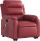 vidaXL Podnoszony fotel masujący, rozkładany, winna czerwień, ekoskóra 3