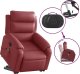 vidaXL Podnoszony fotel masujący, rozkładany, winna czerwień, ekoskóra 5