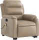 vidaXL Podnoszony fotel masujący, rozkładany, cappuccino, ekoskóra 3
