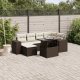 vidaXL vidaXL 7-cz. zestaw wypoczynkowy do ogrodu, z poduszkami, brązowy 1