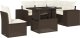 vidaXL vidaXL 6-cz. zestaw wypoczynkowy do ogrodu, z poduszkami, brązowy 2