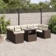 vidaXL vidaXL 8-cz. zestaw wypoczynkowy do ogrodu, z poduszkami, brązowy 1