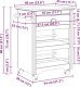 vidaXL vidaXL Wózek kuchenny, BODO, biała, 67,5x45x80 cm 9