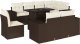 vidaXL vidaXL 9-cz. zestaw mebli ogrodowych z poduszkami, brązowy, polirattan 2