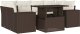 vidaXL vidaXL 7-cz. zestaw wypoczynkowy do ogrodu, z poduszkami, brązowy 2