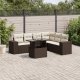 vidaXL vidaXL 7-cz. zestaw wypoczynkowy do ogrodu, z poduszkami, brązowy 1