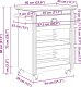 vidaXL vidaXL Wózek kuchenny, BODO, biało-brązowa, 67,5x45x80 cm 9