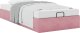 vidaXL vidaXL Rama łóżka otomana bez materaca, różowa, 90x200 cm, aksamit 2